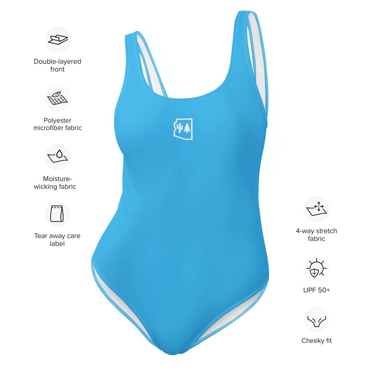 Arizona Trails Blue Aqua One-Piece Swimsuit - Blue Aqua Edition