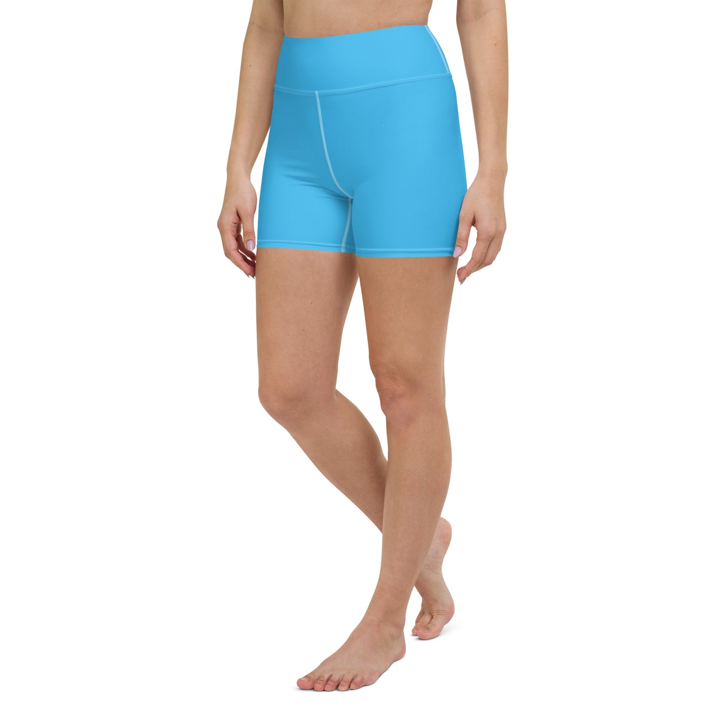 Arizona Trails Blue Aqua Yoga High Waisted Shorts - Blue Aqua Edition