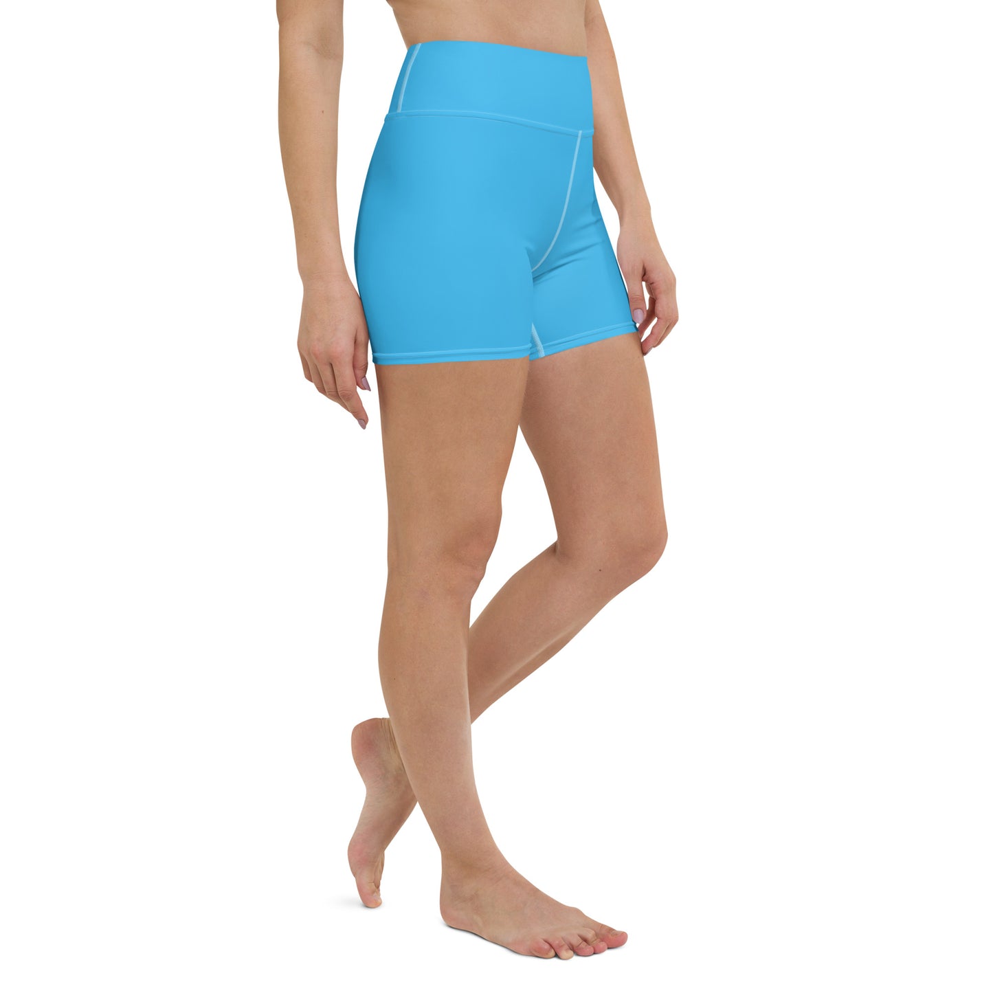 Arizona Trails Blue Aqua Yoga High Waisted Shorts - Blue Aqua Edition
